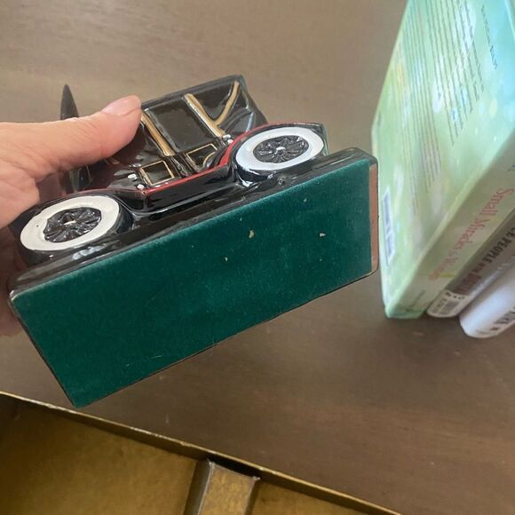 Vintage Antique Car Desk Set/ Bookends Pen Set - Picture 5 of 6